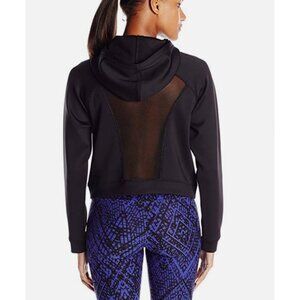 Andrew Marc New York Performance Hooded Crop Jacket with Mesh Back Black Size S